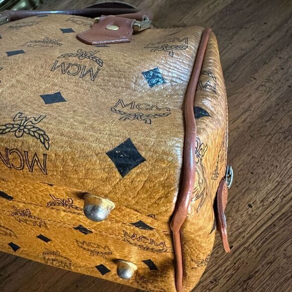 Vintage MCM Cognac Visetos Small Boston Bag - Picture 16 of 16